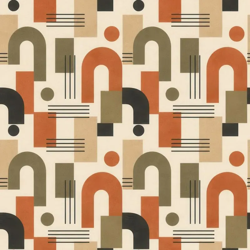 Abstract Bauhaus Geometric Digital Papers