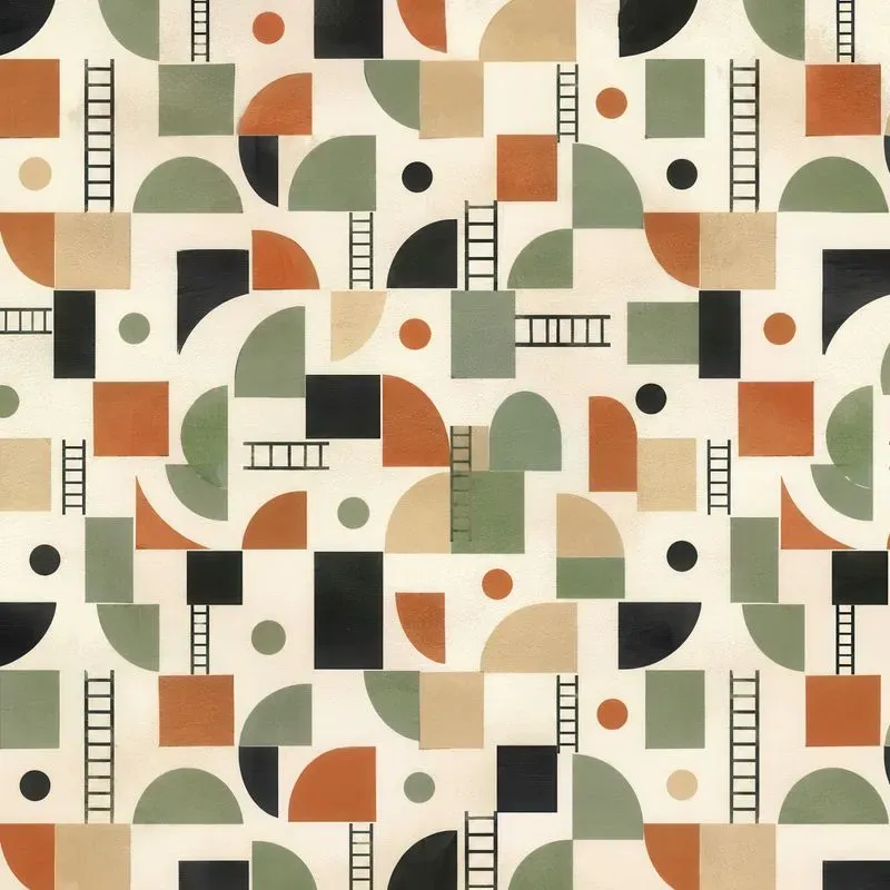 Abstract Bauhaus Geometric Digital Papers