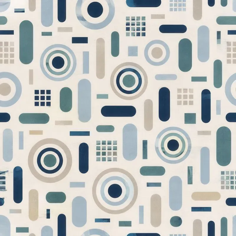 Abstract Bauhaus Geometric Digital Papers