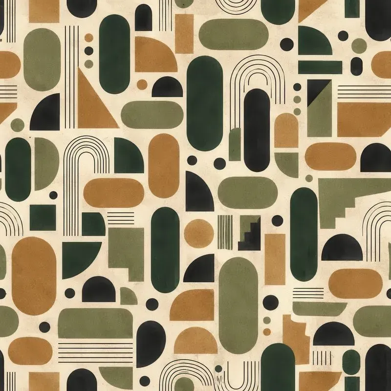 Abstract Bauhaus Geometric Digital Papers