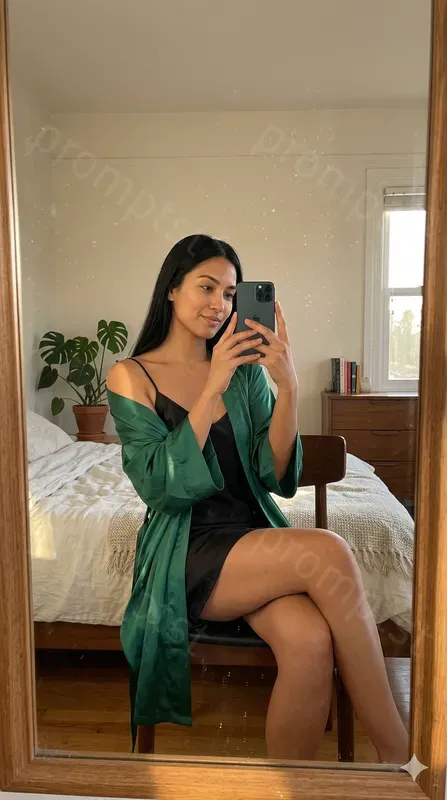 Instagram Worthy Seated Mirror Selfies