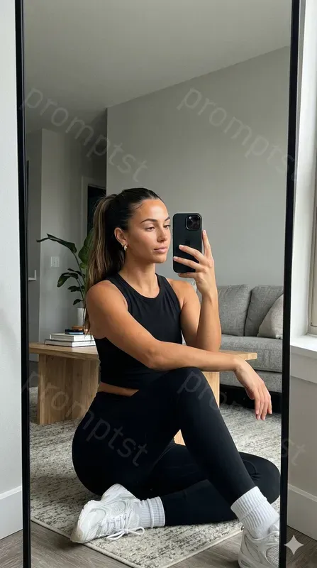 Instagram Worthy Seated Mirror Selfies