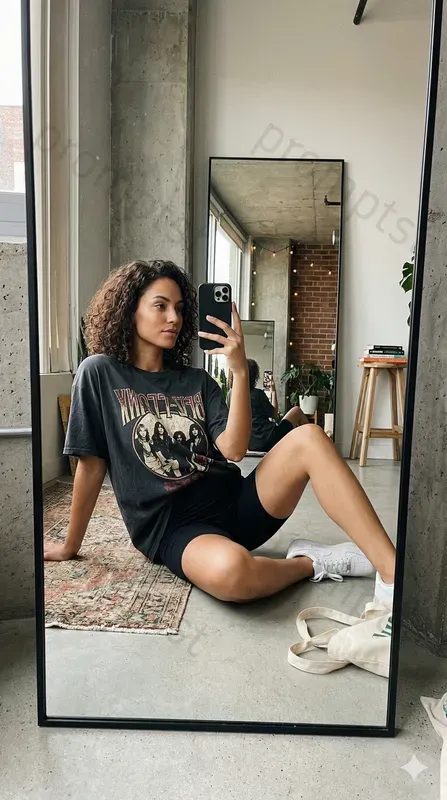 Instagram Worthy Seated Mirror Selfies