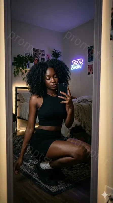 Instagram Worthy Seated Mirror Selfies