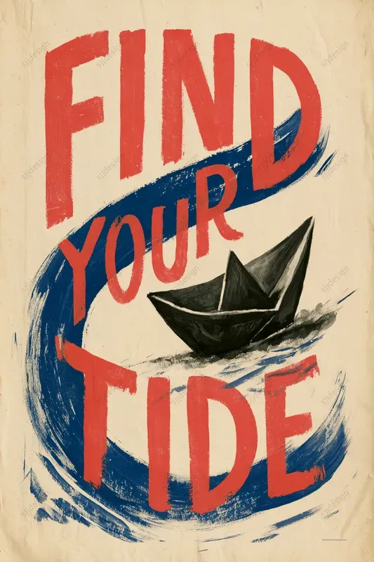 Expressive Brush Trail Posters