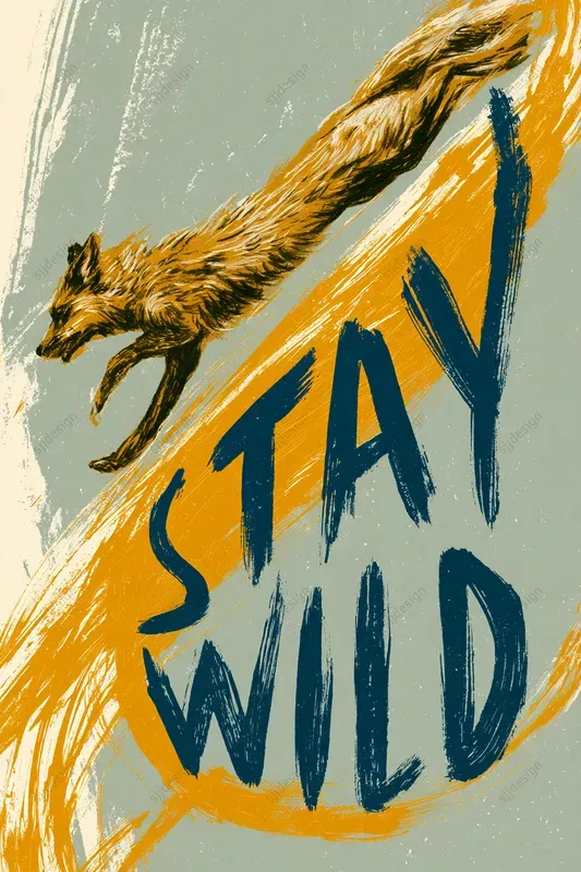 Expressive Brush Trail Posters
