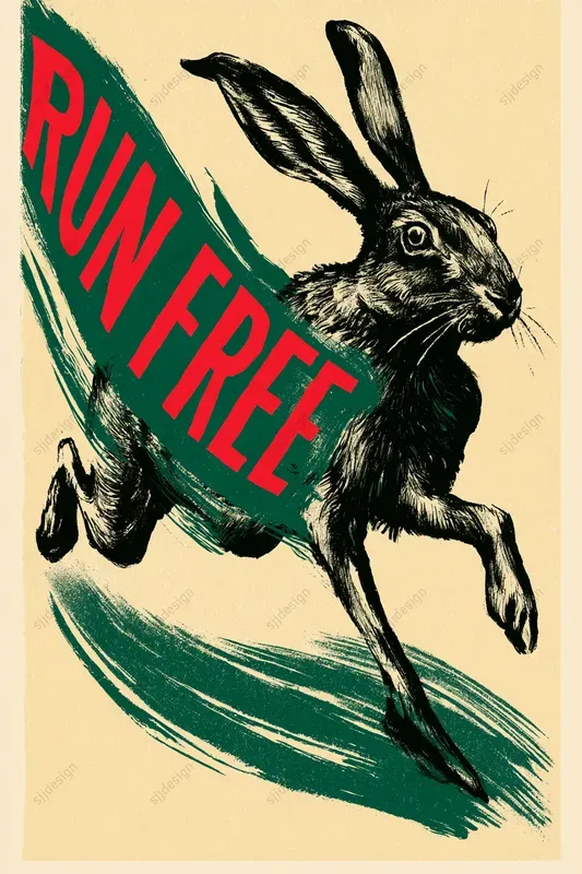 Expressive Brush Trail Posters