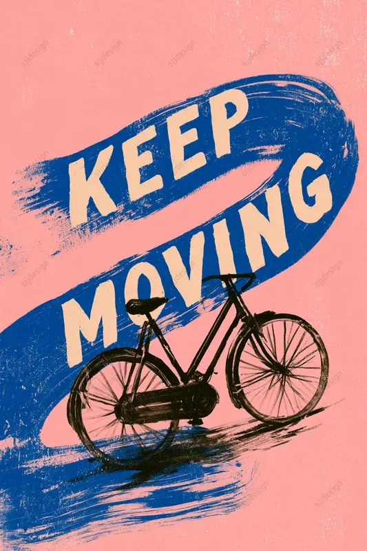 Expressive Brush Trail Posters