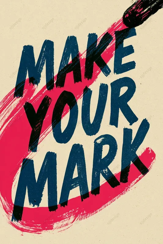 Expressive Brush Trail Posters