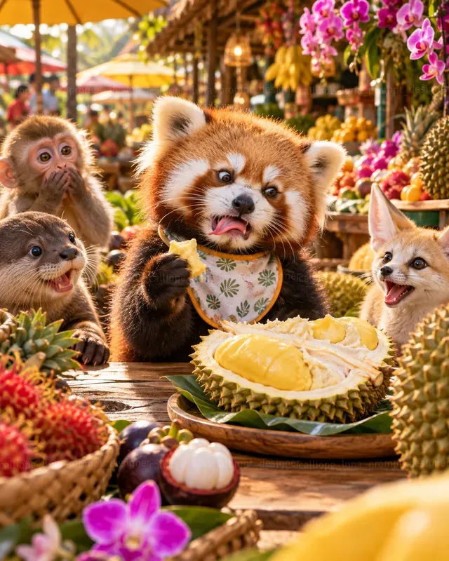 Hyperrealistic Baby Animal Food Reactions