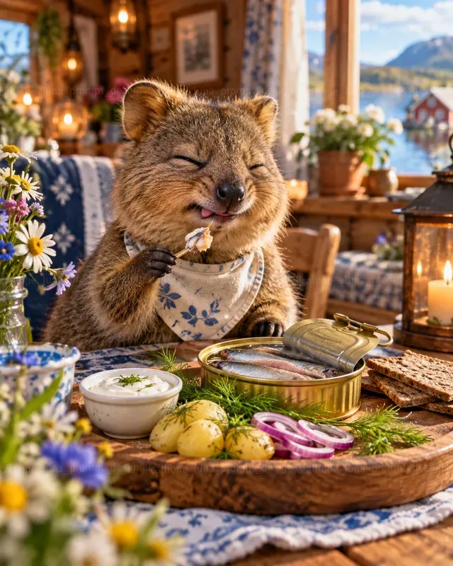 Hyperrealistic Baby Animal Food Reactions