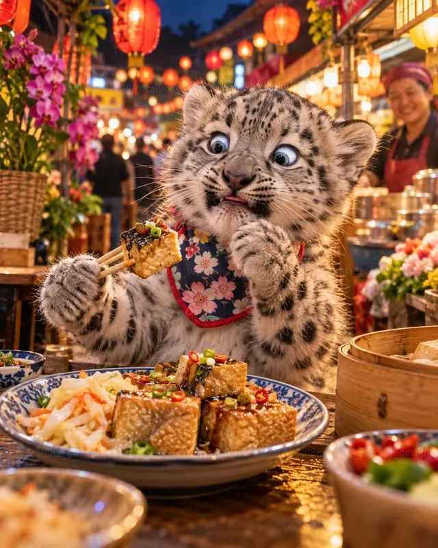 Hyperrealistic Baby Animal Food Reactions