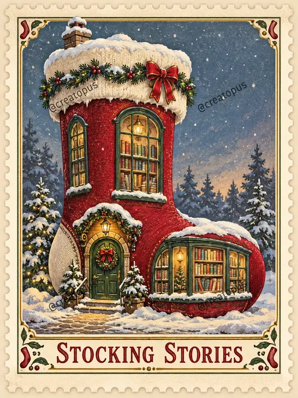 Whimsical Christmas Village Stamps
