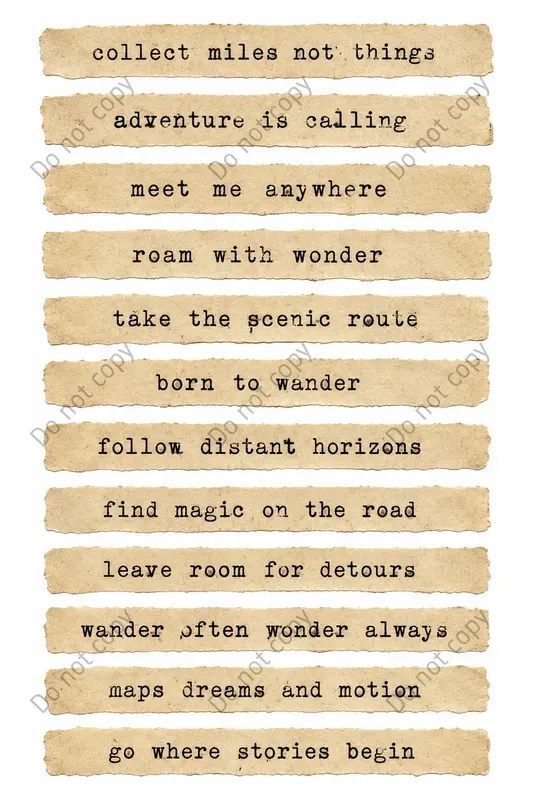 Typewriter Quote Strip Sheets