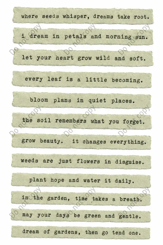 Typewriter Quote Strip Sheets