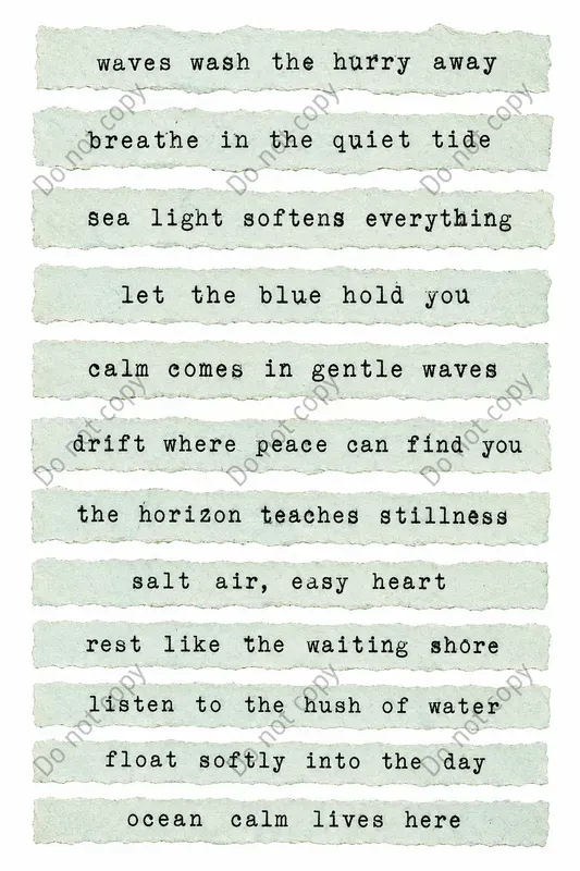 Typewriter Quote Strip Sheets
