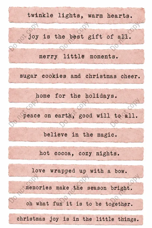 Typewriter Quote Strip Sheets