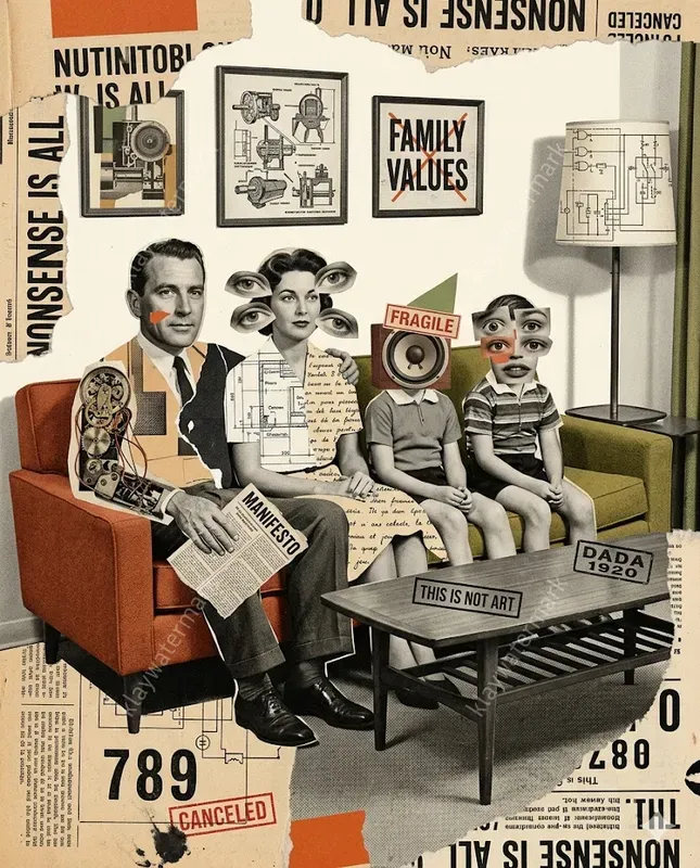Experimental Dada Collage Transformations