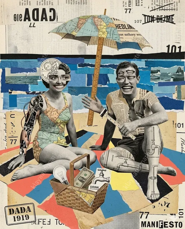 Experimental Dada Collage Transformations