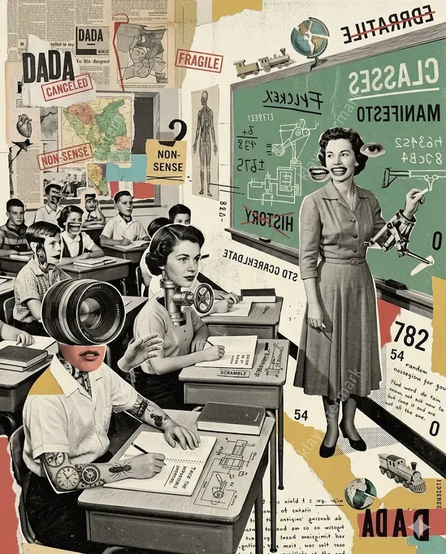 Experimental Dada Collage Transformations