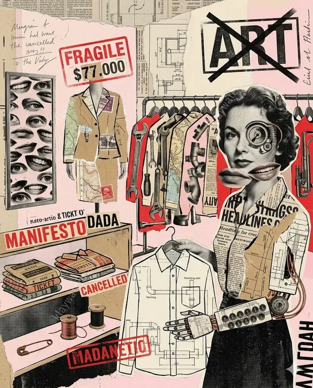 Experimental Dada Collage Transformations