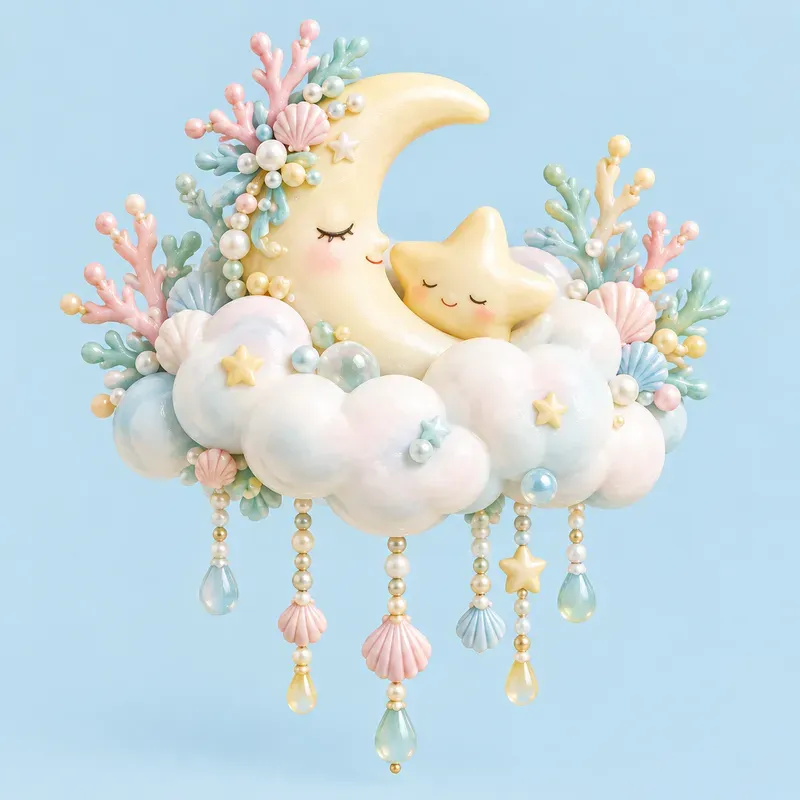 Pastel Sugar Coral 3D Cliparts