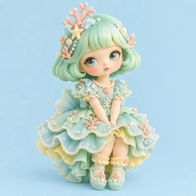 Pastel Sugar Coral 3D Cliparts