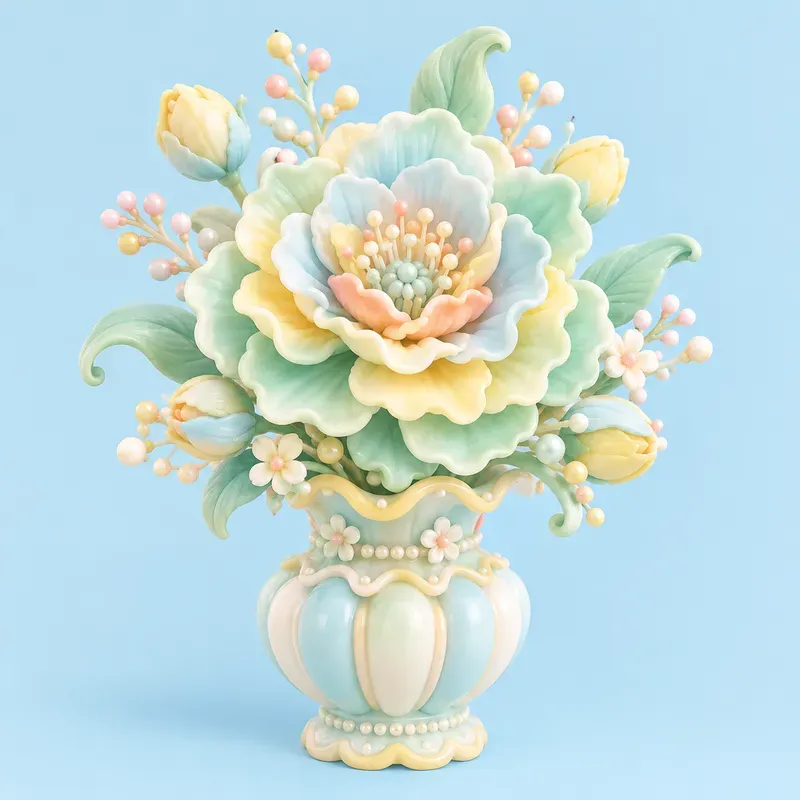 Pastel Sugar Coral 3D Cliparts