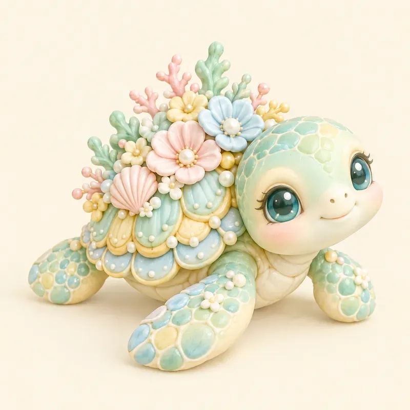 Pastel Sugar Coral 3D Cliparts