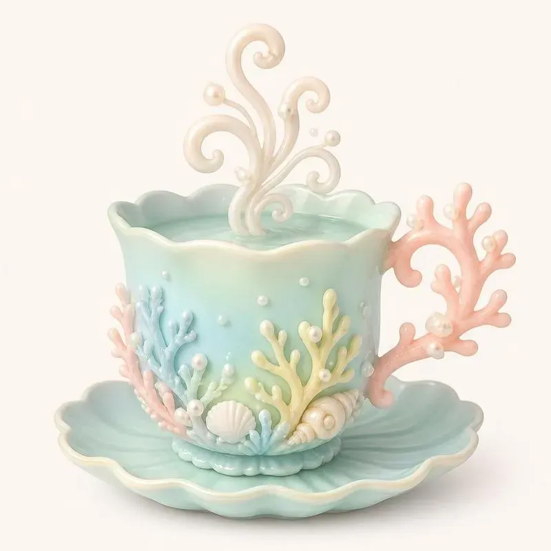 Pastel Sugar Coral 3D Cliparts