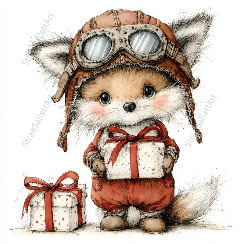 Valentine Steampunk Animals Clipart Sets