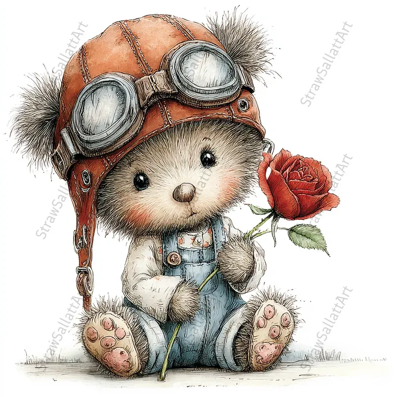 Valentine Steampunk Animals Clipart Sets