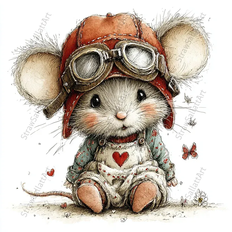 Valentine Steampunk Animals Clipart Sets