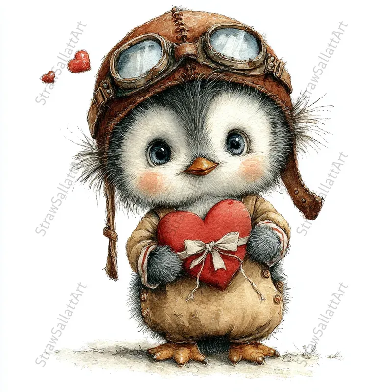 Valentine Steampunk Animals Clipart Sets