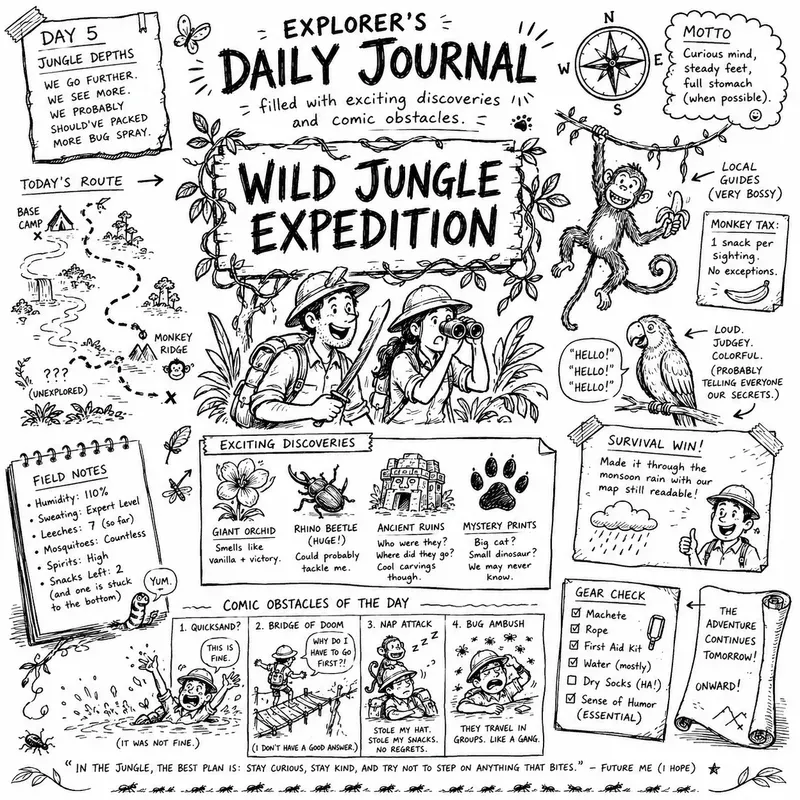 Hand Drawn Doodle Journals