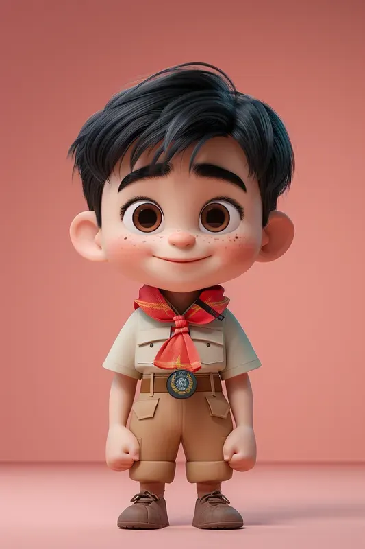 Cute 3D Cartoon Boy Characters