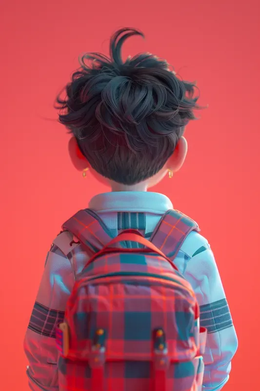 Cute 3D Cartoon Boy Characters