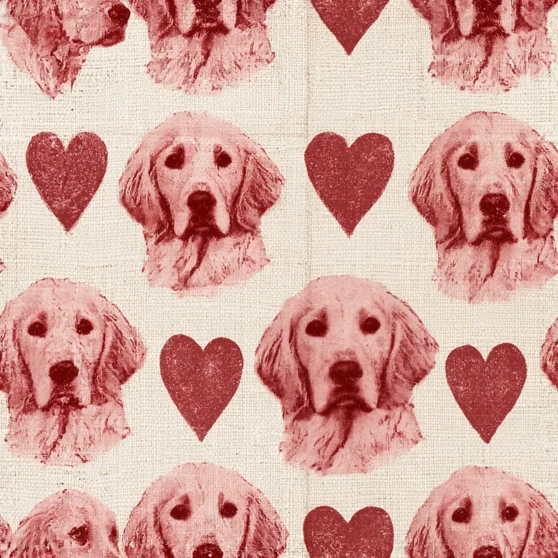 Dog Breed Heart Valentine Backing Papers