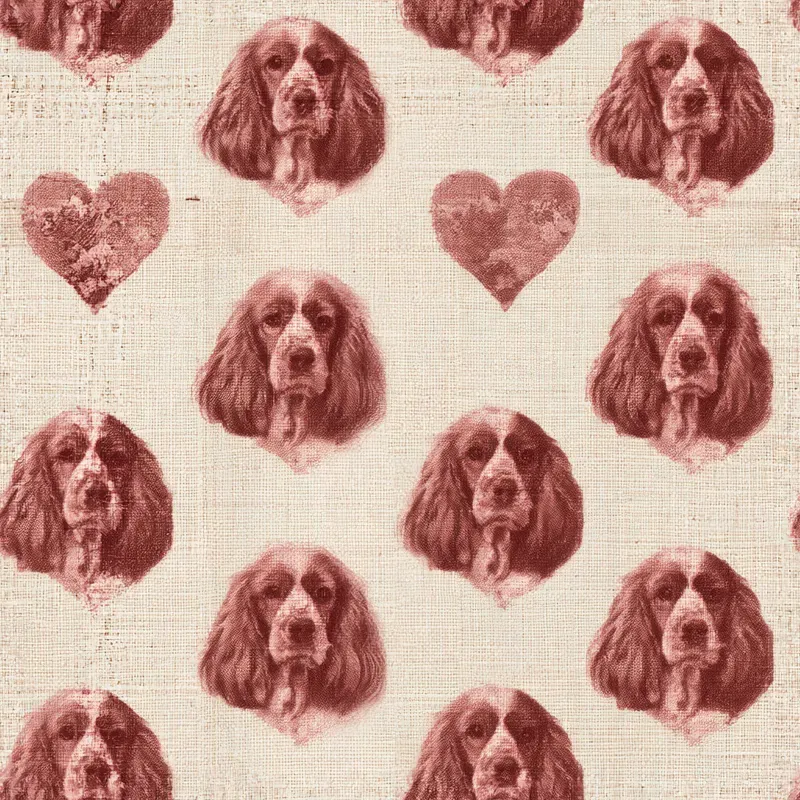 Dog Breed Heart Valentine Backing Papers
