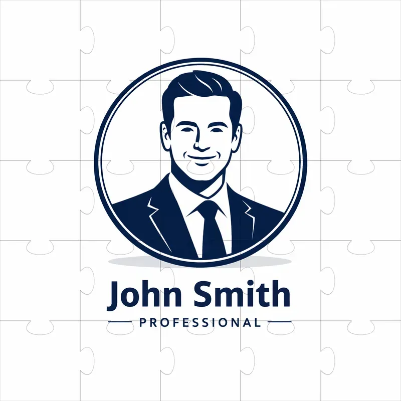 Clean Modern Profile Photo Logo Art