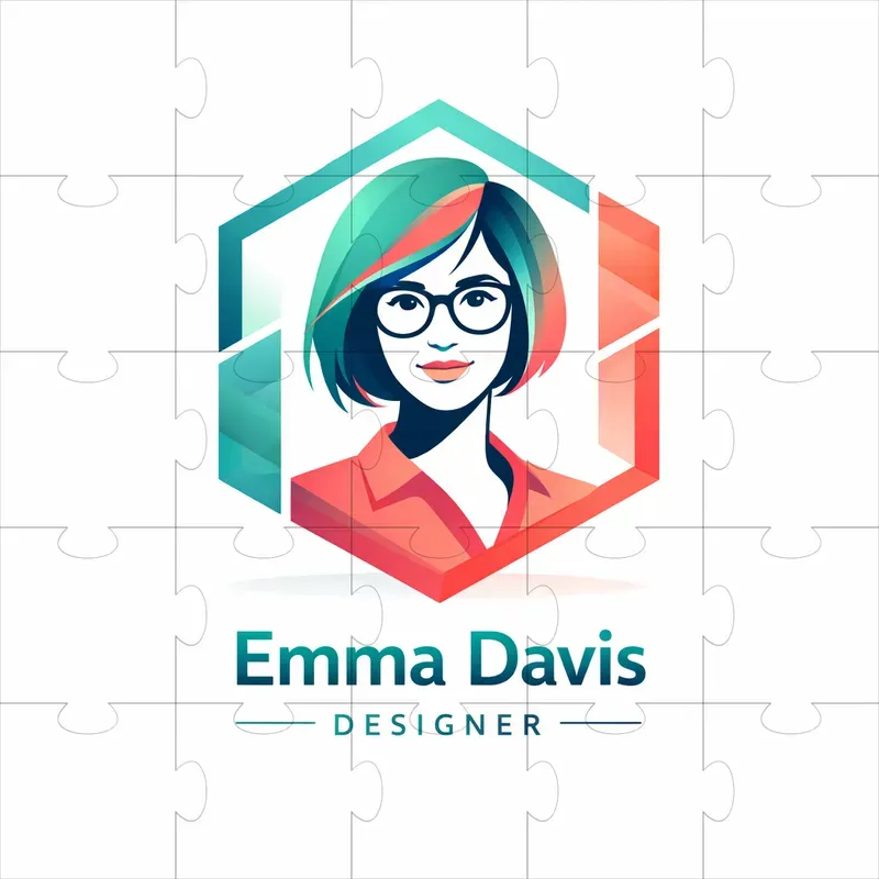 Clean Modern Profile Photo Logo Art