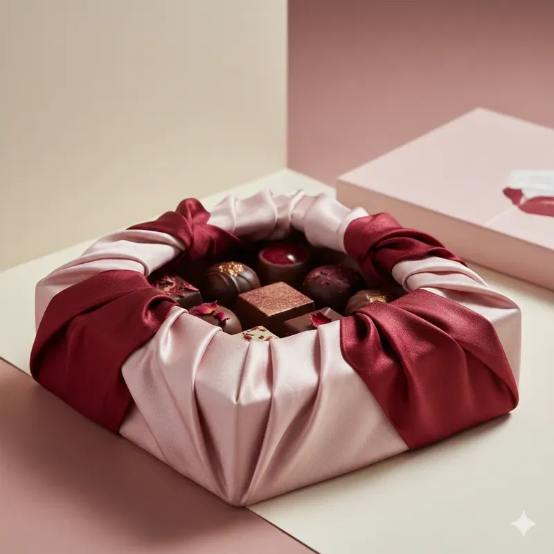 Luxury Valentine Chocolates In Bojagi