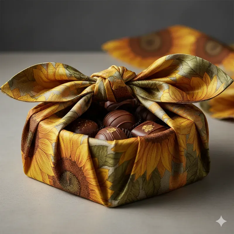 Luxury Valentine Chocolates In Bojagi
