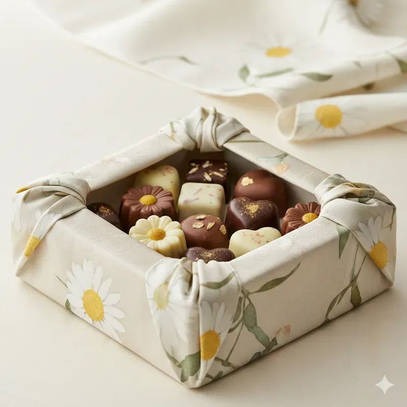 Luxury Valentine Chocolates In Bojagi