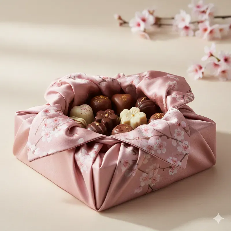 Luxury Valentine Chocolates In Bojagi