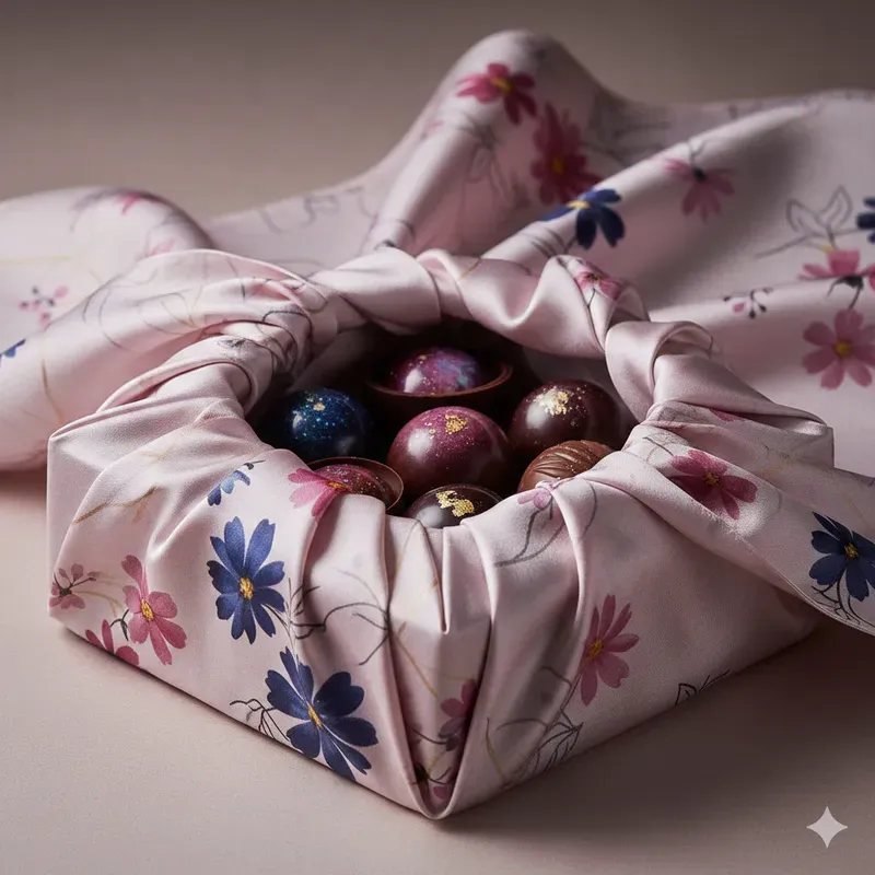 Luxury Valentine Chocolates In Bojagi