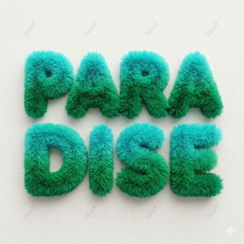 Summer Vibes 3D Furry Text Graphics