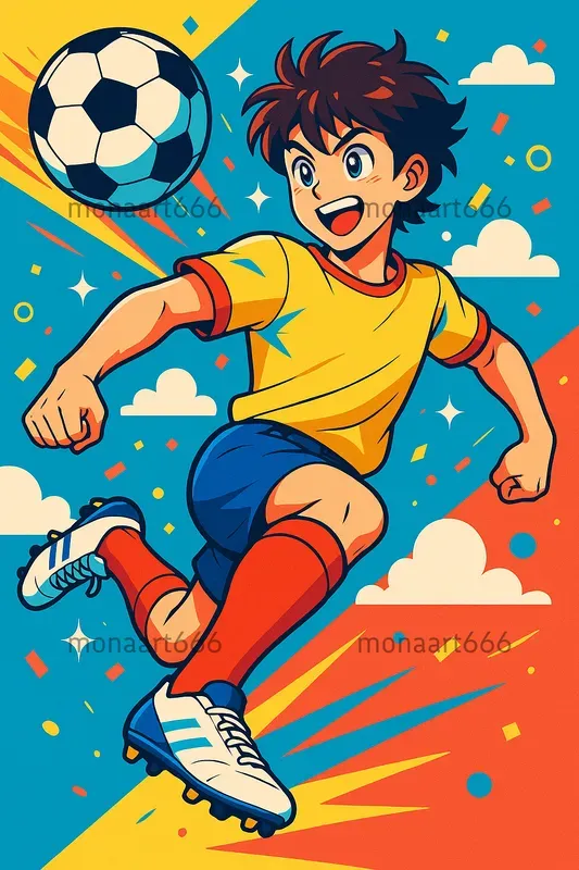Vibrant Popanime Vector Portraits