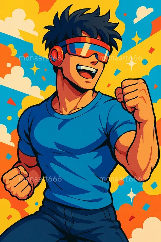 Vibrant Popanime Vector Portraits