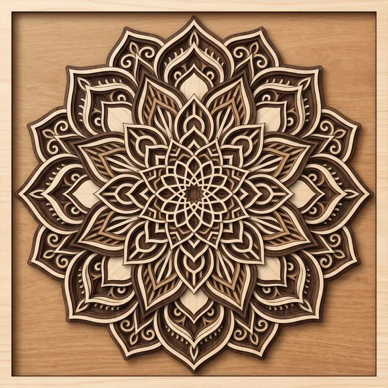 Layered Wooden Vector Art